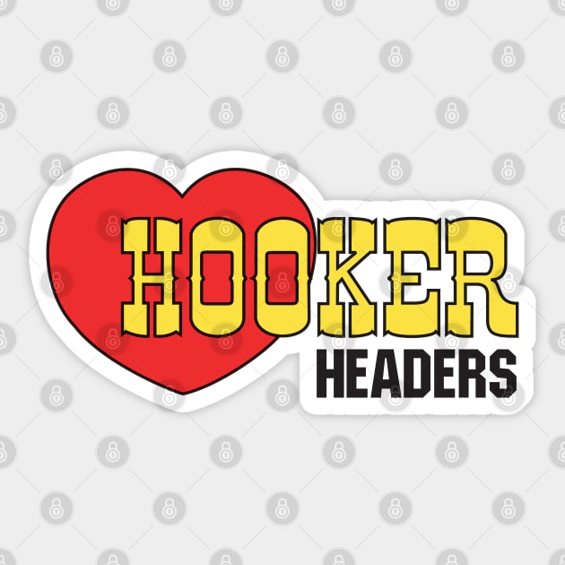 Hooker Headers Sticker by retropetrol